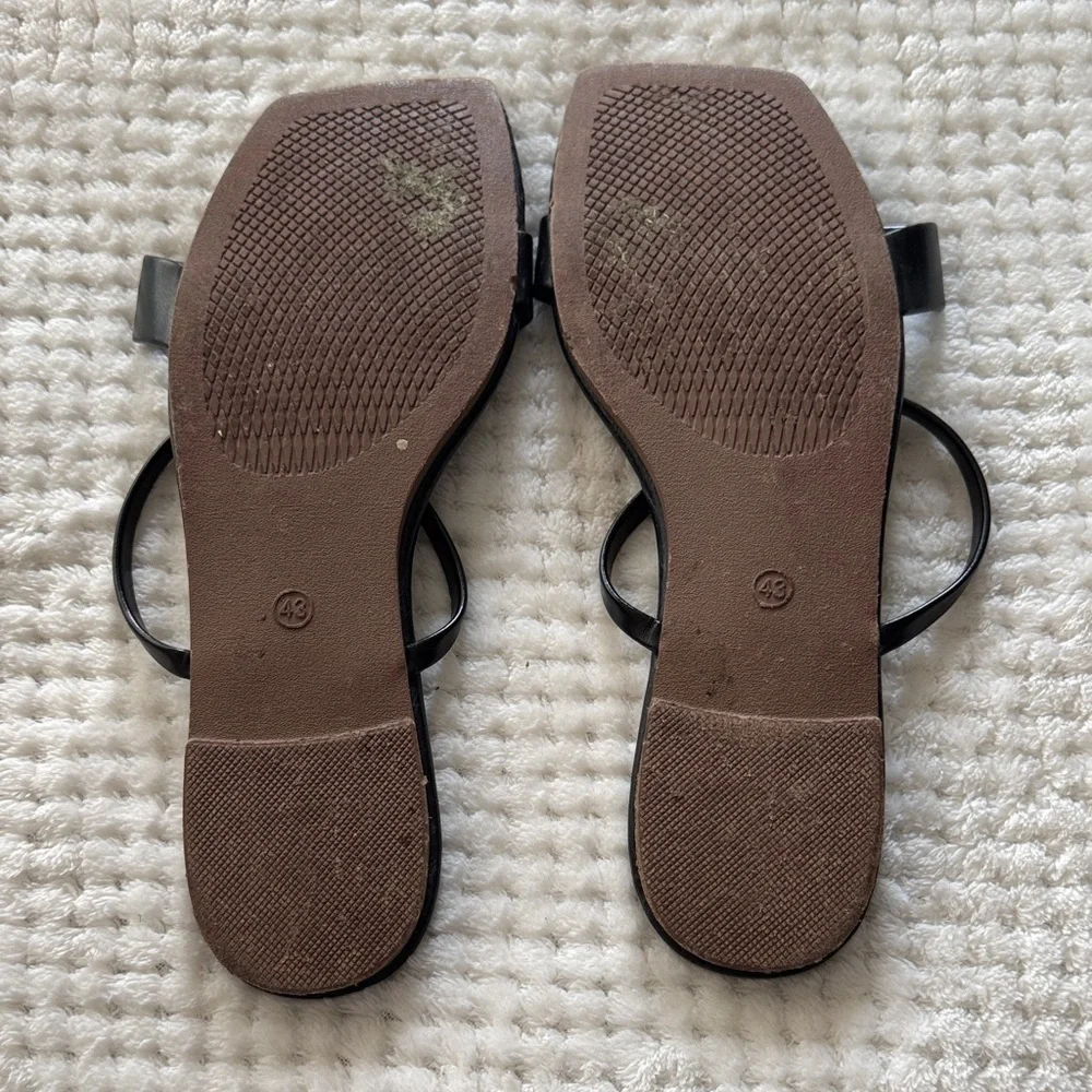 👡 JMGXY Minimalist Square Toe Sandals – Women’s Size 43 (US ~10)
